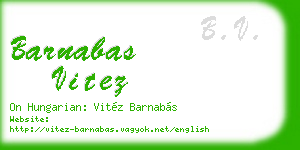 barnabas vitez business card